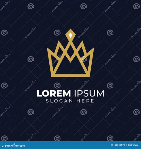 Luxury Crown Logo Vector Template Linear Crown Icon Vector Stock