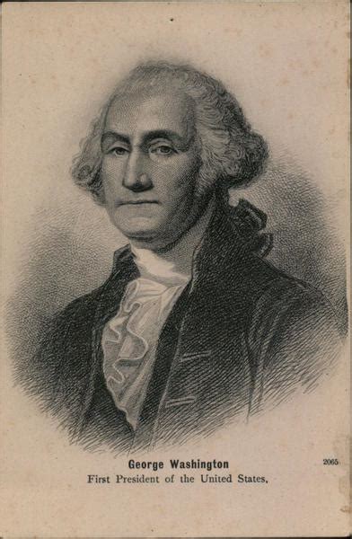 George Washington First President Of The United States Presidents Postcard