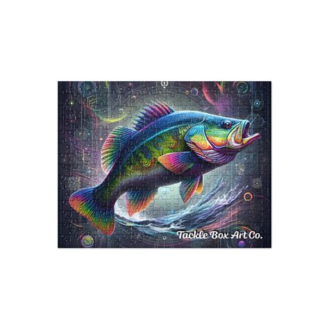 Fishy Illusions Fishing Artwork Jigsaw Puzzle By Tackle Box Art Co Etsy