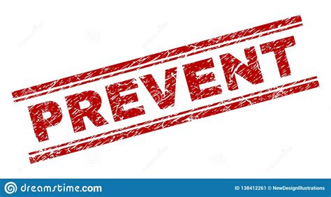 Scratched Textured Prevent Stamp Seal Stock Vector Illustration Of