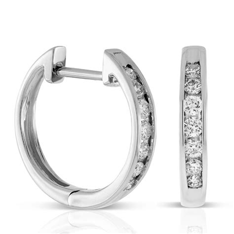 Diamond Hoop Earrings 14K 1 4 Ctw Ben Bridge Jeweler
