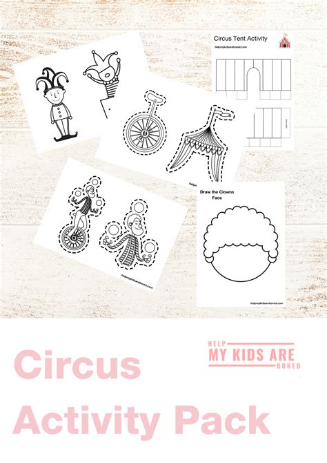 A4 Circus Activity Pack Help My Kids Are Bored