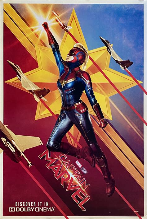 Original Captain Marvel Movie Poster Brie Larson Carol Danvers