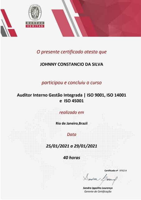 Auditor Interno Das Normas Iso 9001 Iso 14001 E Iso 45001pdf