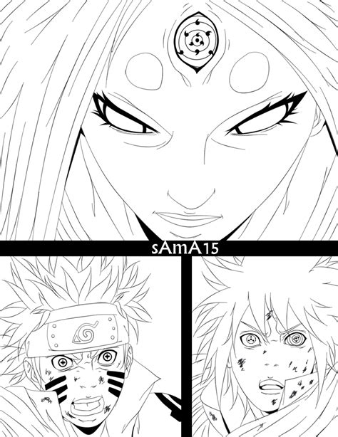 Manga Naruto 679 Lineart By Sama15 On Deviantart Kid Kakashi Naruto
