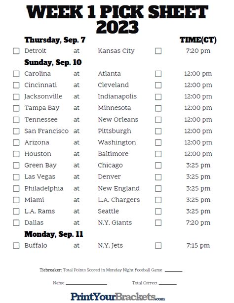 Nfl Schedule 2022 23 Printable Customize And Print