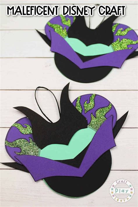 Diy Maleficent Craft With Free Disney Template Craft Play Learn