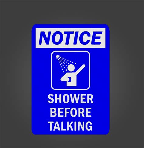 Shower Before Talking Wall Sign By Luther Download Free Stl Model