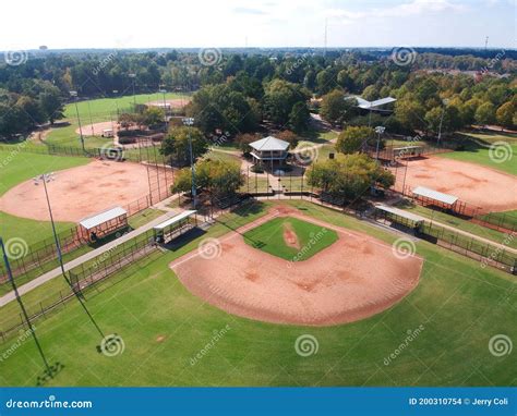 Baseball Fields At Heritage Park Simpsonville Sc Editorial Stock