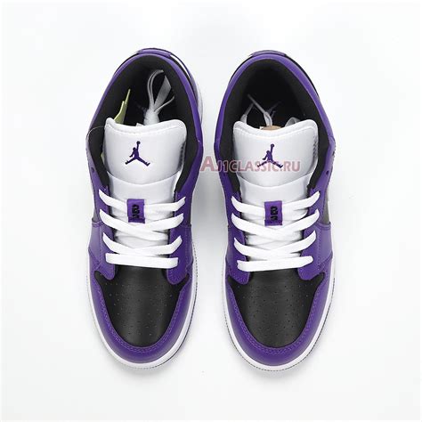 Air Jordan 1 Low Black Court Purple 553558 501 Court Purplewhiteblack