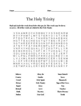 These are perfect for families to share quality time together learning about jesus and god's word. Holy Trinity Word Search - Level 2 by Mrs Flusche Teaches ...