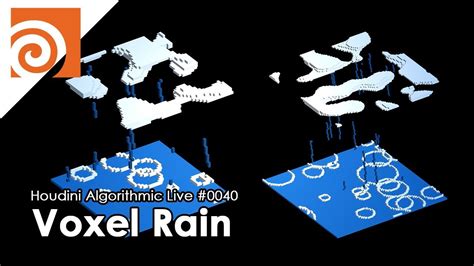Houdini Algorithmic Live 040 Voxel Rain Youtube