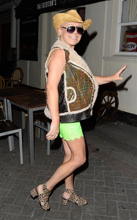 What Did She Come As Tina Malone Bares Midriff In Bizarre Strapless