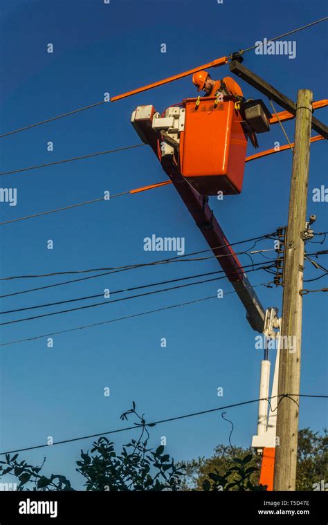 Power Lines On Poles Pole Stock Photos And Power Lines On Poles Pole