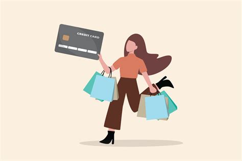 Consumerism, overspending or shopaholic causing credit card debt and