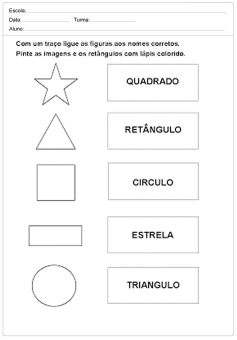 Atividades Com Formas Geométricas Para Imprimir — SÓ Escola