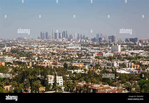 View Of Downtown Skyline From Hollywood Hills Los Angeles California