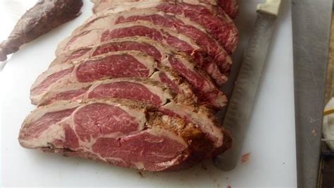 How to cut a cooked rib eye steak. Smoked Rib Eye Steak, aged, hand cut 12-14oz - Picture of ...