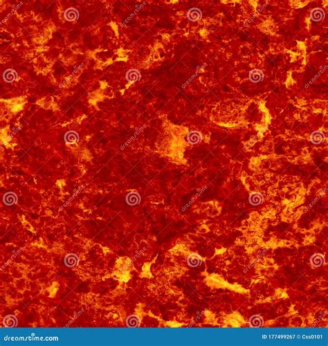 Seamless Magma Or Lava Texture Melting Flow Red Hot Molten Lava Flow