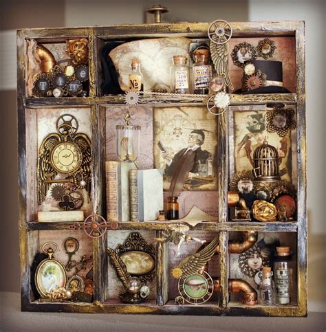 Steampunk Crafts Steampunk Art Altered Boxes Altered Art Assemblage