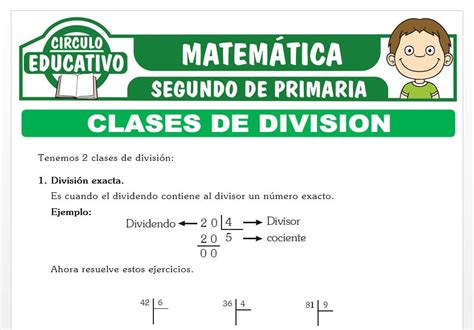 Clases De División Para Segundo De Primaria Fichas Gratis