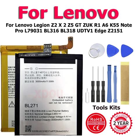 Jr40 Bl266 Bl303 Bl312 Bl310 Bater A Para Lenovo Legion Z2 X 2 Z5 Gt