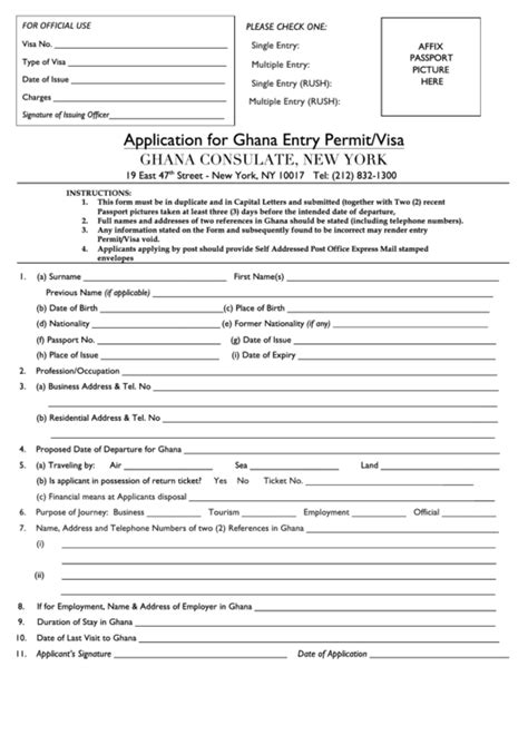 Us Ghana Visa Application Form 2023