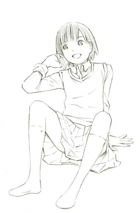 Yoshitomi Akihito Original 1girl Monochrome Short Hair Sketch