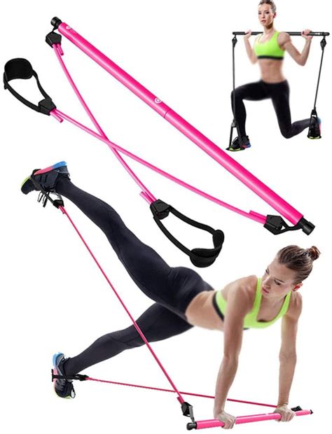 Upgraded Pilates Bar Kit With Resistance Bands Portable Pilates