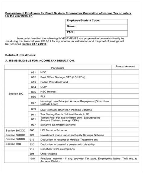 Free 9 Sample Employee Tax Forms In Ms Word Pdf