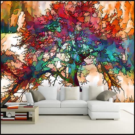 3d Murals Wallpaper For Living Room Abstract Tree Image Wall Living 3d