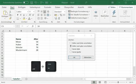 Excel Zeilen Oder Spalten Ganz Einfach Per Tastenkombination L Schen Windows Faq