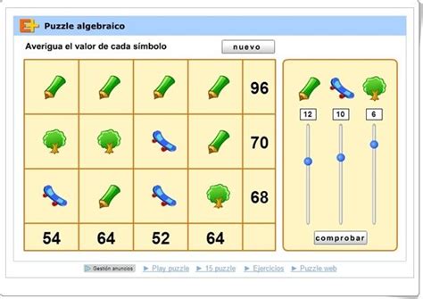 Check spelling or type a new query. "Puzzle algebraico" (Juego de Matemáticas) | Juegos de ...