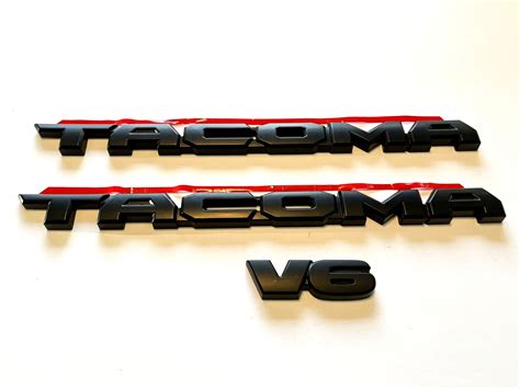 2018 2023 Toyota Tacoma Trd Off Road Blackout Emblem Overlay Kit Oem V6