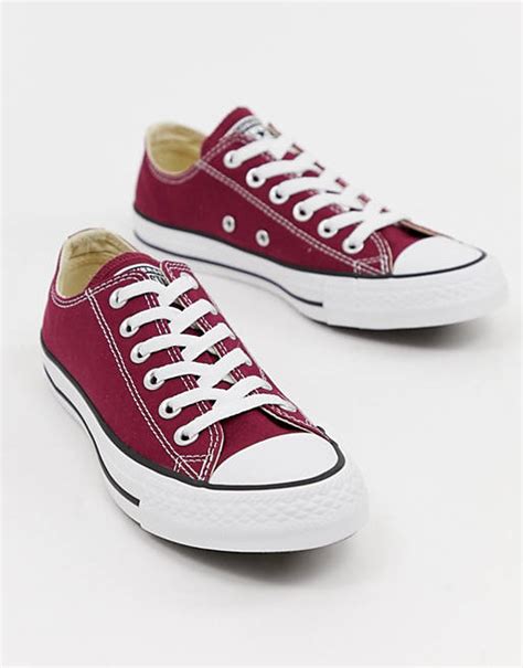 Converse Chuck Taylor All Star Ox Burgundy Trainers Asos