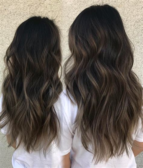 Dark this far down, and let color fade. Black Hair With Lowlights | Uphairstyle