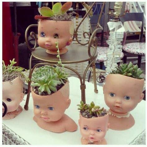 Trippy Gardening Creepy Baby Dolls Doll Head Head Planters