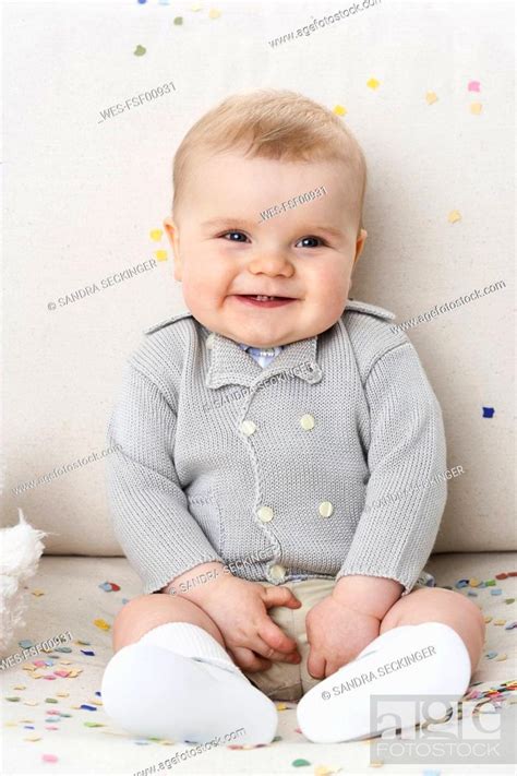 Portrait Of Happy Baby Boy Stock Photo Picture And Royalty Free Image