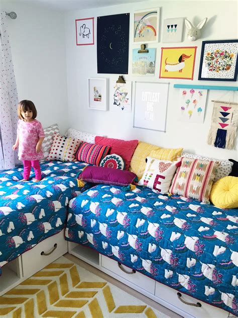 Love This Modern Boho Shared Bedroom For Two Girls Kidsroomsdecor