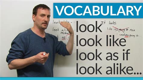 Learn Vocabulary Look Look Like Look Alike Look As If Youtube