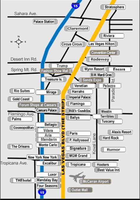 Map Of Las Vegas Strip Hotels And Restaurants 2018 Worlds Best Hotels