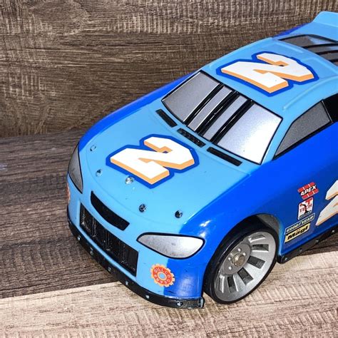 Fisher Price Mattel Shake N Go Racer Blue Car Nascar 2 2005 Works Ebay