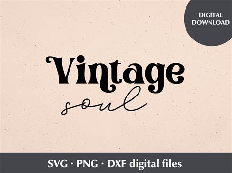 Vintage Soul Svg Retro Svg Clipart Cut File Etsy