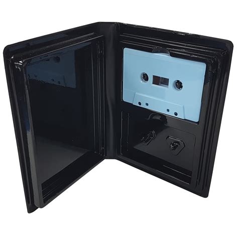 Black Dual Cassette Rave Style Case Retro Style Media