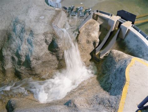 Physical Model Of Goulours Dam Showing Complex Flow From Spillway