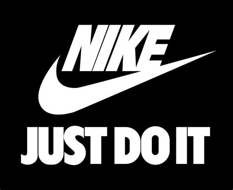 Nike Logo And Just Do It Symbol White With Name Clothes Design Icon