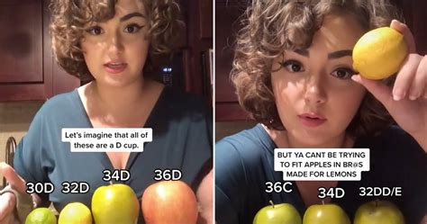 Girl On Tiktok Explains Bra Sister Sizes Using Fruits Popsugar Fashion