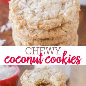 Easy Coconut Cookies Chewy Delicious Lil Luna