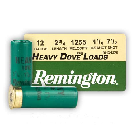 12 Ga Lead Shot 75 Remington Heavy Dove Loads 250 Rounds Ammo