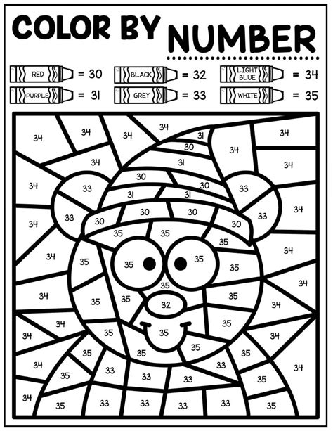 Paint By Numbers Winter Coloring Pages